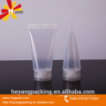 60 ml de tube en plastique transparent avec capuchon